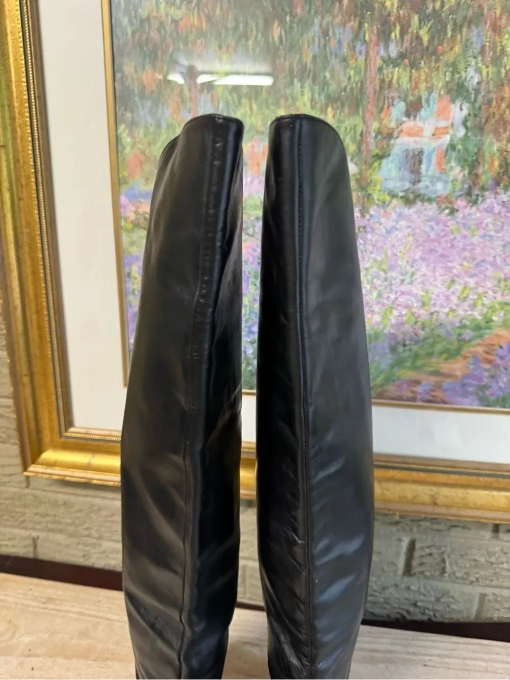 Coach Cheyenne black leather over the knee boots size 6.5